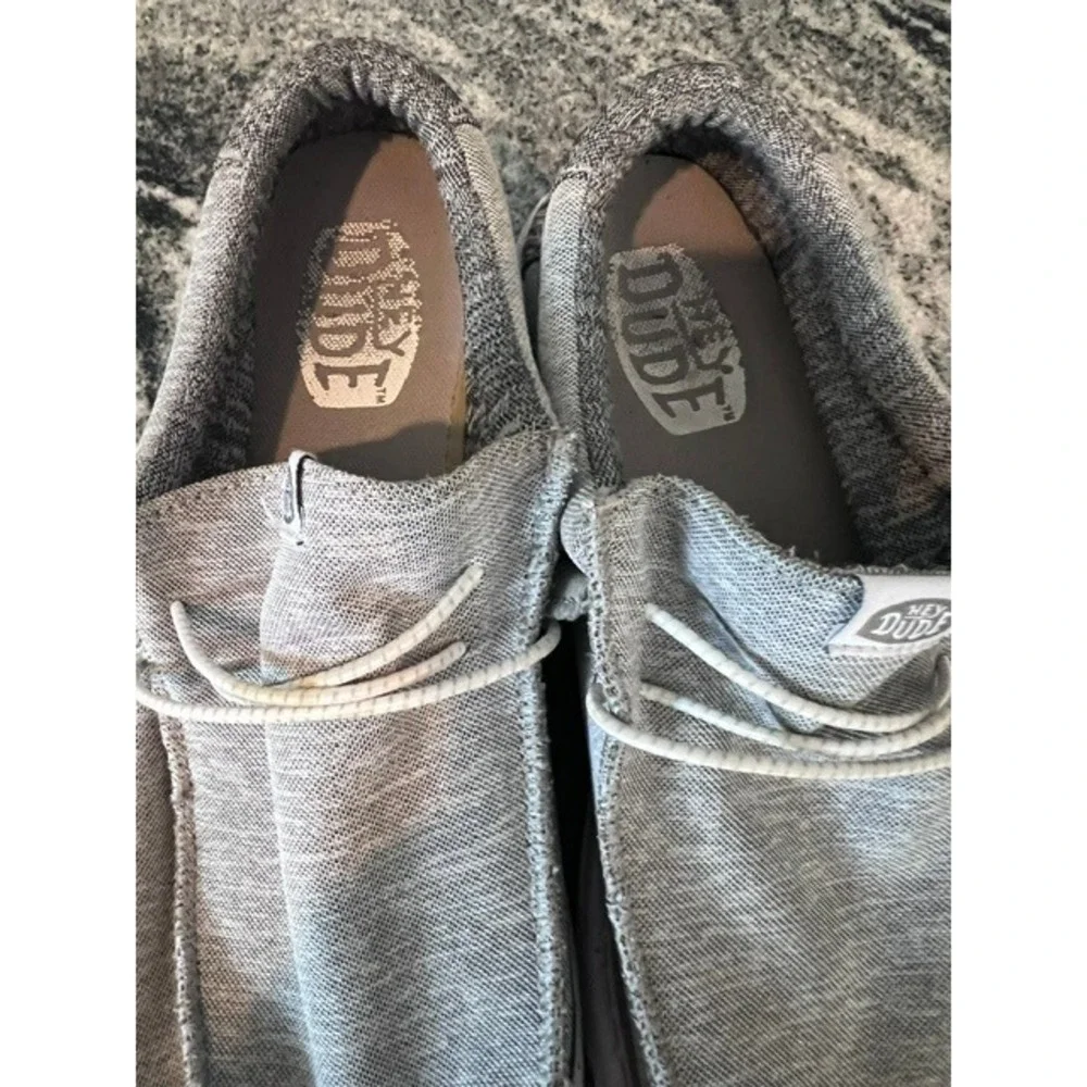 Hey Dude Wally Sport Loafers Men 12 Grey Good Casual Lightweight Slip On Shoes